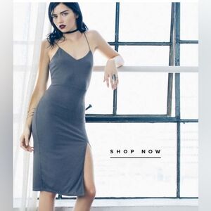 Tobi Weekender Ribbed Midi Dress